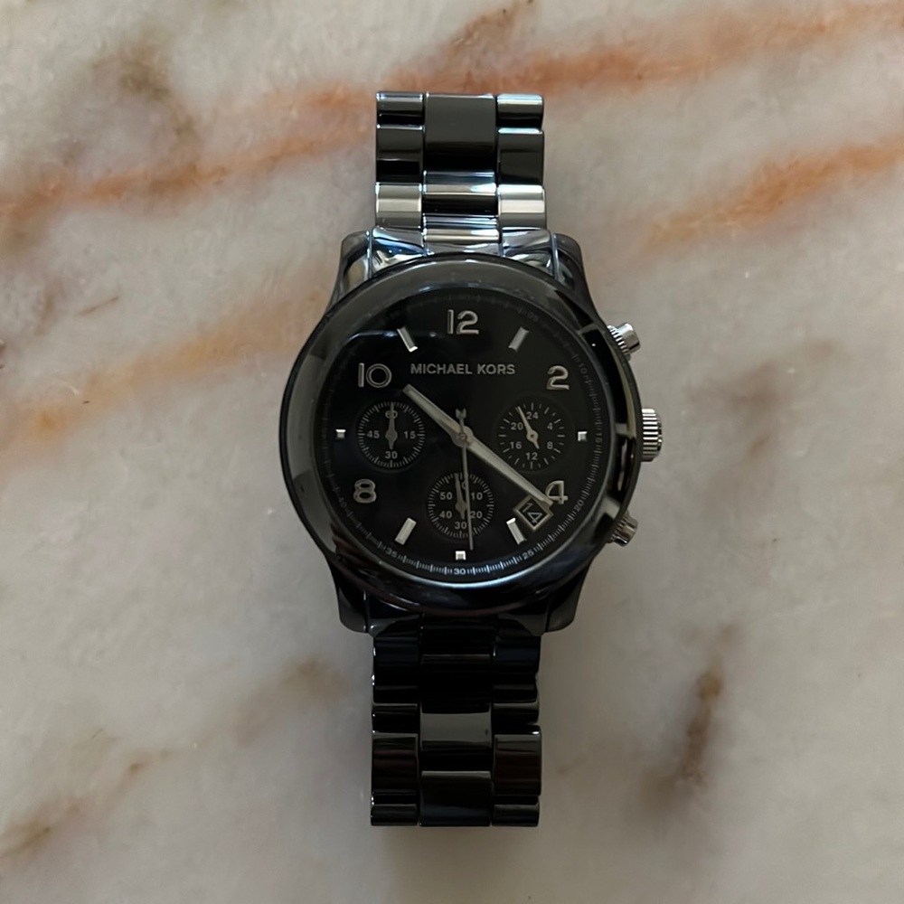 Michael Kors black ceramic watch